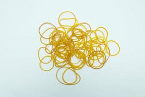 Yellow elastic band multi-function fastener photo