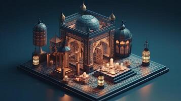 Ramadan The ninth month of Islamic calendar Observed by Muslims around world as A month of fasting prayer repercussions society Month commemorating first verses of Prophet Muhammad art photo