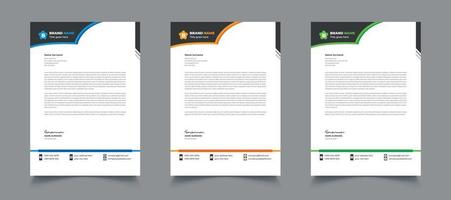 Creative Corporate Letterhead Design Template vector