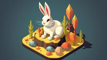 Easter a time full of color and religious significance 3D isometric photo