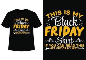 negro viernes camisa diseño vector