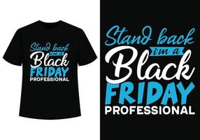 negro viernes profesional camiseta diseño vector