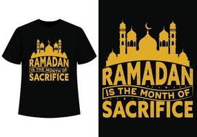 Ramadán es el mes de sacrificio camiseta vector