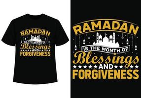 Ramadán bendiciones camiseta diseño vector
