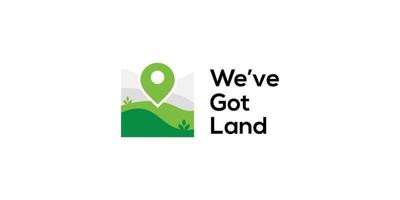 Unique and modern land sale logo design 3 vector