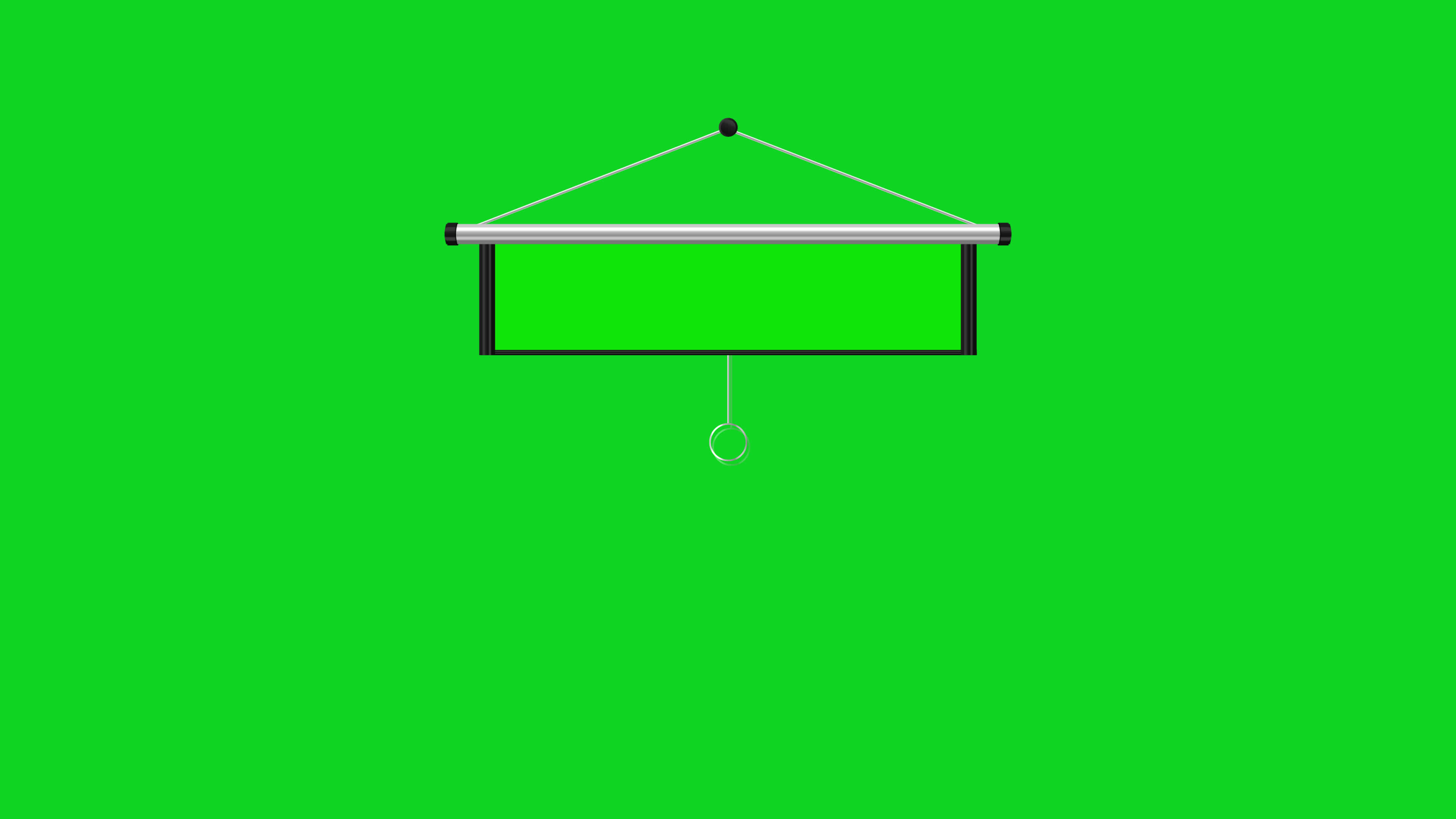 3d Frame Projector Screen Close Green Screen Animation, Moving 3d Frame