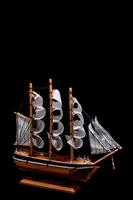 Wooden model ship photo