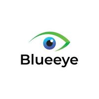 Blue eye modern 3d logo design vector