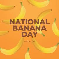 national banana day. banana day vector illustration. banana vector design. national banana day vector design for celebration.