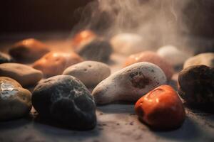 hot stones for massage photo