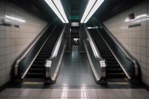 2 escalator stairs photo