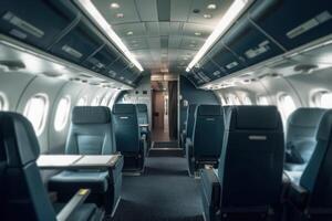 first class cabin airplane generative ai photo