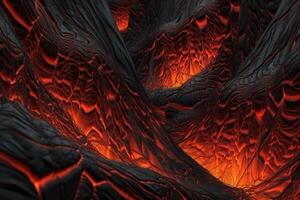 orange texture of floating flowing hot magma photo