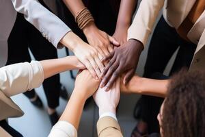 work team hands united photo