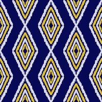 blue yellow geometric ethnic pattern illustration design photo