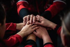 work team hands united photo