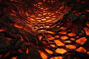 orange texture of floating flowing hot magma photo