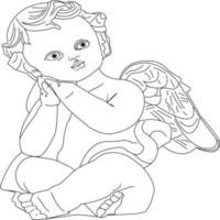 cute child status illustration vector