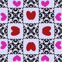 seamless pattern with heart illustration design photo