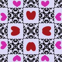 seamless pattern with heart illustration design photo