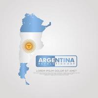 Argentina Revolution day greeting card template. vector