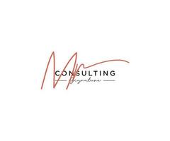 Initial MP signature logo collection template vector. Hand drawn Calligraphy lettering Vector illustration.
