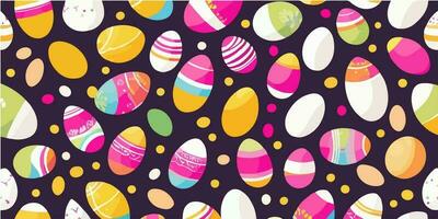 Vector Illustration of Celebration with Easter Eggs