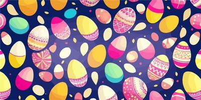 Vector Easter Egg Set with Decorative Patterns and Colors