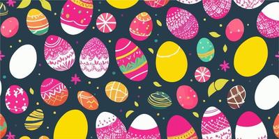 Vector Easter Egg Patterns for Seamless Repeat