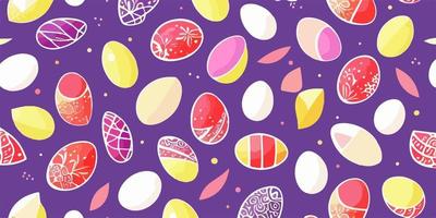 Vector Easter Egg Wrapping Paper for Gift Giving