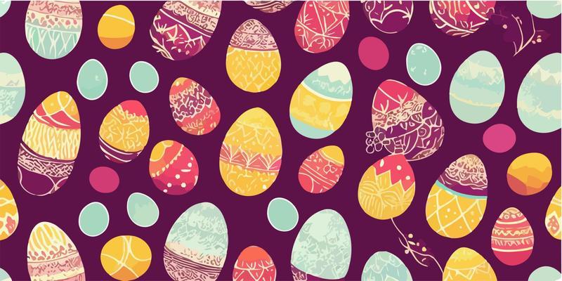Vector Illustration of Easter Egg Tradition Drawing