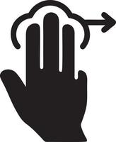 Hand icon symbol vector image. Illustration of the isolated finger hand touch human design. EPS 10