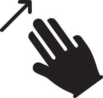 Hand icon symbol vector image. Illustration of the isolated finger hand touch human design. EPS 10