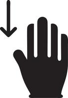 Hand icon symbol vector image. Illustration of the isolated finger hand touch human design. EPS 10