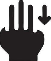 Hand icon symbol vector image. Illustration of the isolated finger hand touch human design. EPS 10