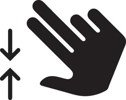 Hand icon symbol vector image. Illustration of the isolated finger hand touch human design. EPS 10