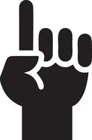 Hand icon symbol vector image. Illustration of the isolated finger hand touch human design. EPS 10