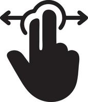 Hand icon symbol vector image. Illustration of the isolated finger hand touch human design. EPS 10