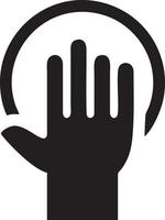 Hand icon symbol vector image. Illustration of the isolated finger hand touch human design. EPS 10