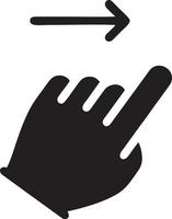 Hand icon symbol vector image. Illustration of the isolated finger hand touch human design. EPS 10