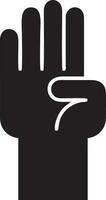 Hand icon symbol vector image. Illustration of the isolated finger hand touch human design. EPS 10