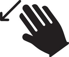 Hand icon symbol vector image. Illustration of the isolated finger hand touch human design. EPS 10