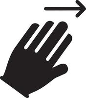 Hand icon symbol vector image. Illustration of the isolated finger hand touch human design. EPS 10