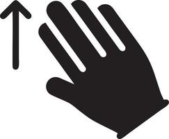 Hand icon symbol vector image. Illustration of the isolated finger hand touch human design. EPS 10