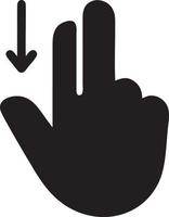 Hand icon symbol vector image. Illustration of the isolated finger hand touch human design. EPS 10