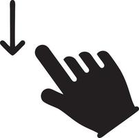 Hand icon symbol vector image. Illustration of the isolated finger hand touch human design. EPS 10