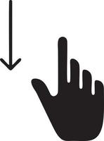 Hand icon symbol vector image. Illustration of the isolated finger hand touch human design. EPS 10