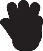 Hand icon symbol vector image. Illustration of the isolated finger hand touch human design. EPS 10