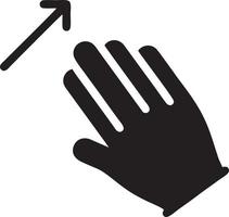 Hand icon symbol vector image. Illustration of the isolated finger hand touch human design. EPS 10