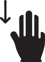 Hand icon symbol vector image. Illustration of the isolated finger hand touch human design. EPS 10